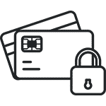 Cartes de crédit avec cadenas