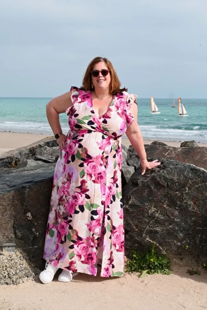 Robe longue - Dos noué - Fleurie - Femme