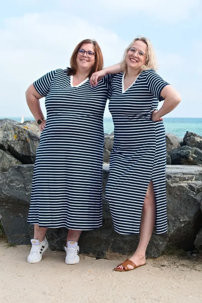 Robe t-shirt - Rayée - Femme