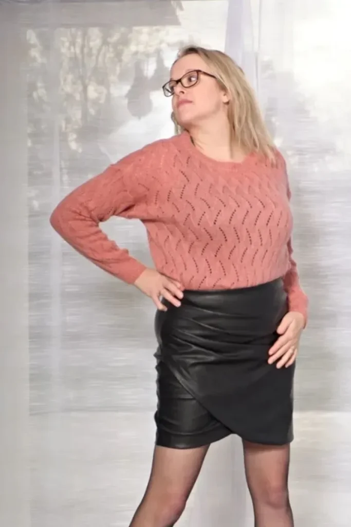 Pull ajouré - Vieux rose - Bergénie